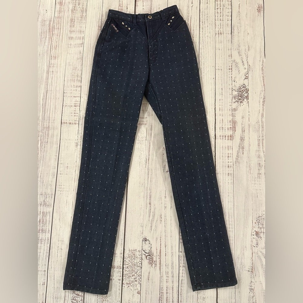 Vintage Blaze Blackfire  Blue Jeans Tall Women's Size 5/26 High Waist. 34 inseam